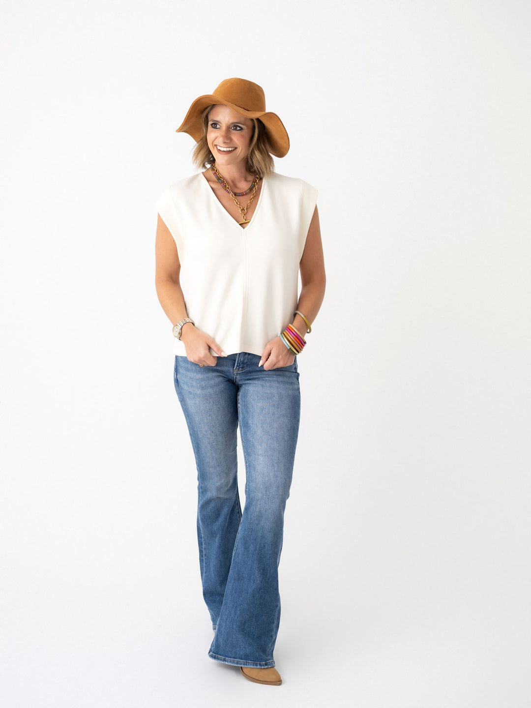 Risen TC Mid Rise Flare Jeans - Stretchy