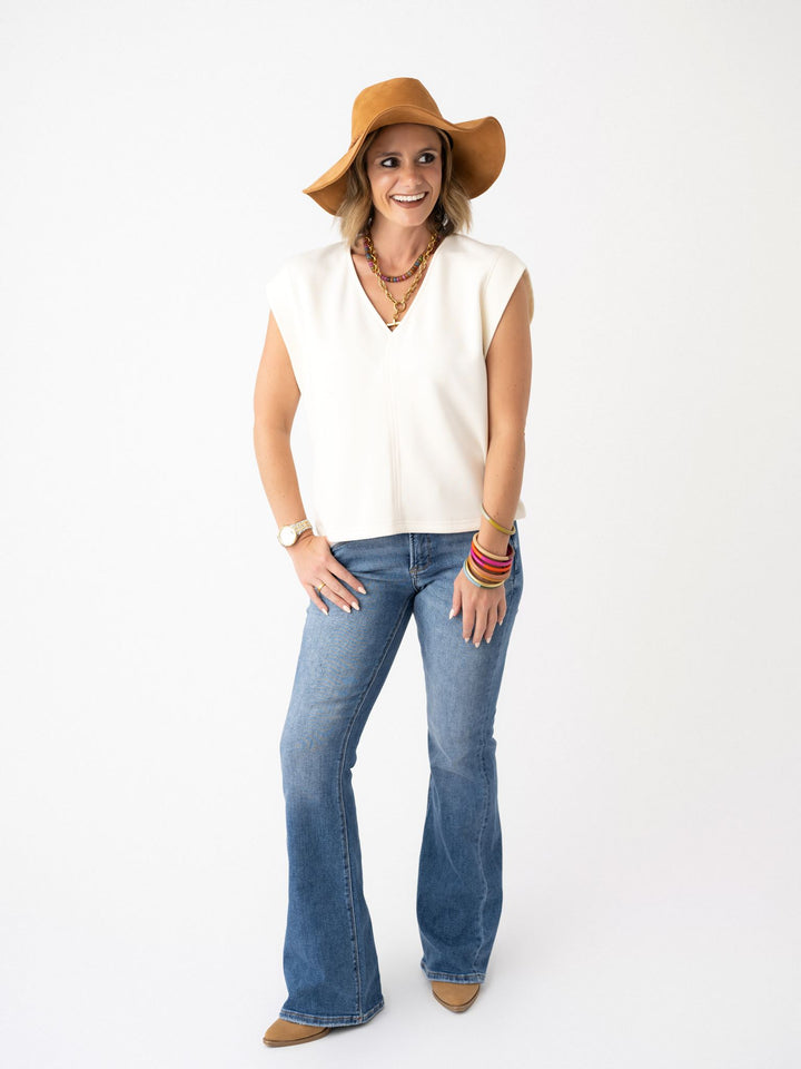Risen TC Mid Rise Flare Jeans - Stretchy