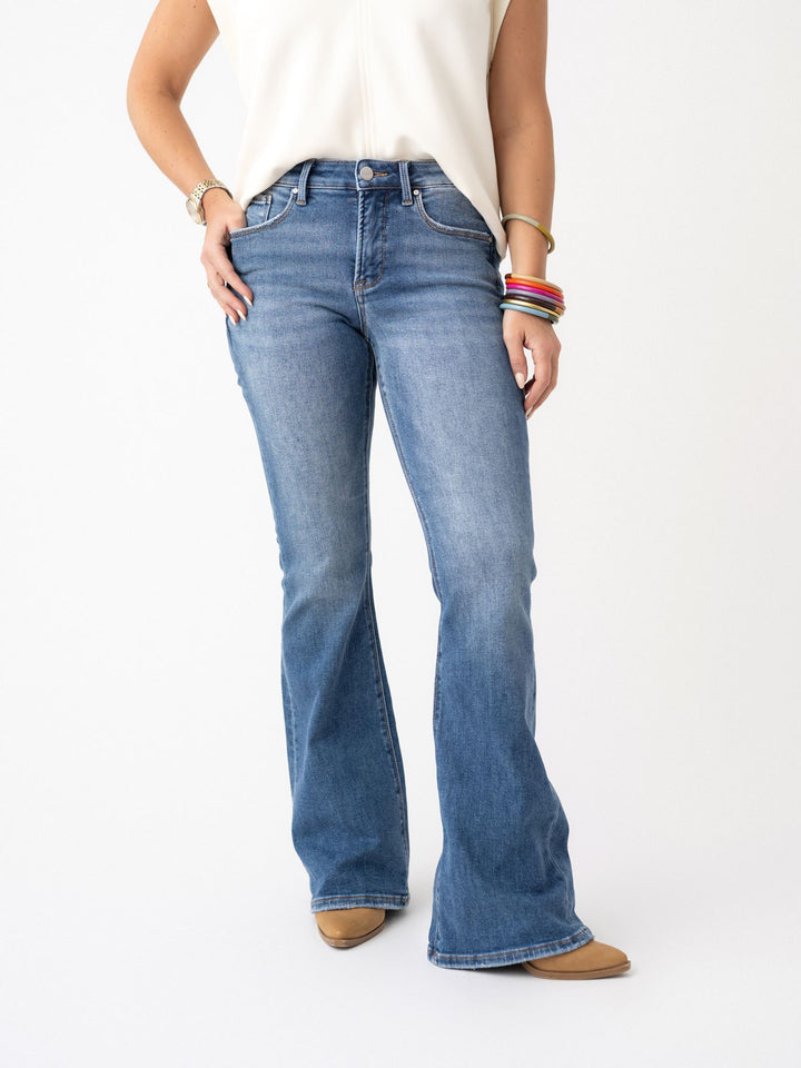 Risen TC Mid Rise Flare Jeans - Stretchy