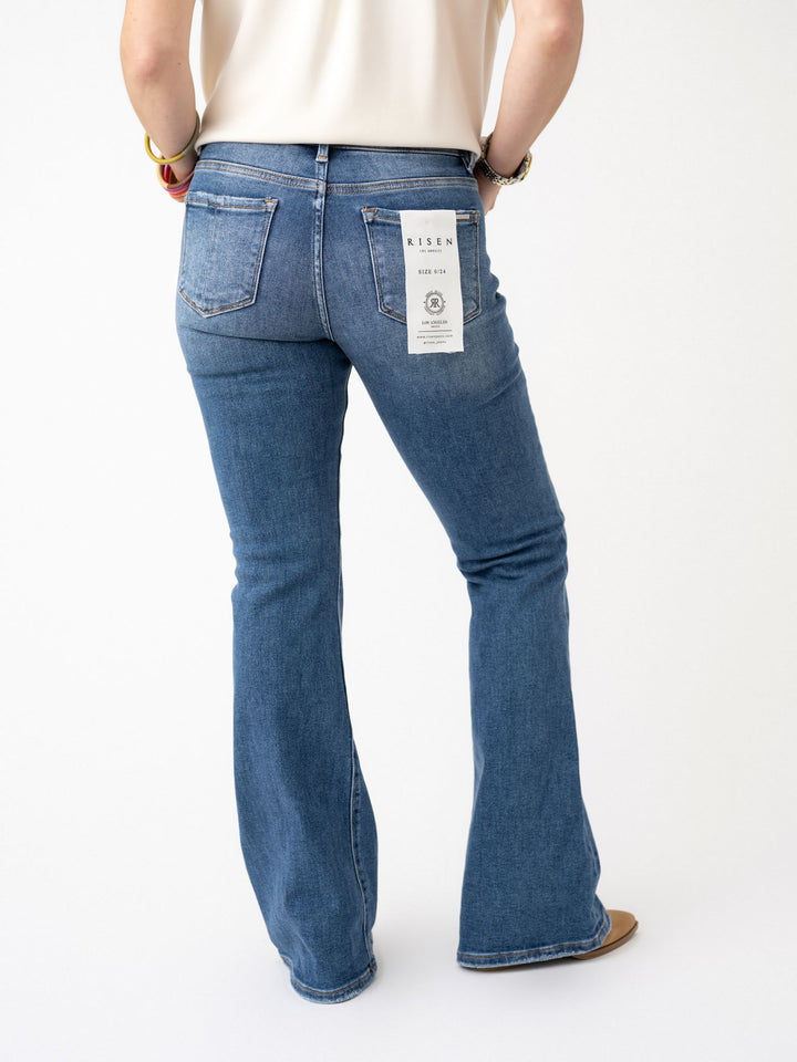 Risen TC Mid Rise Flare Jeans - Stretchy