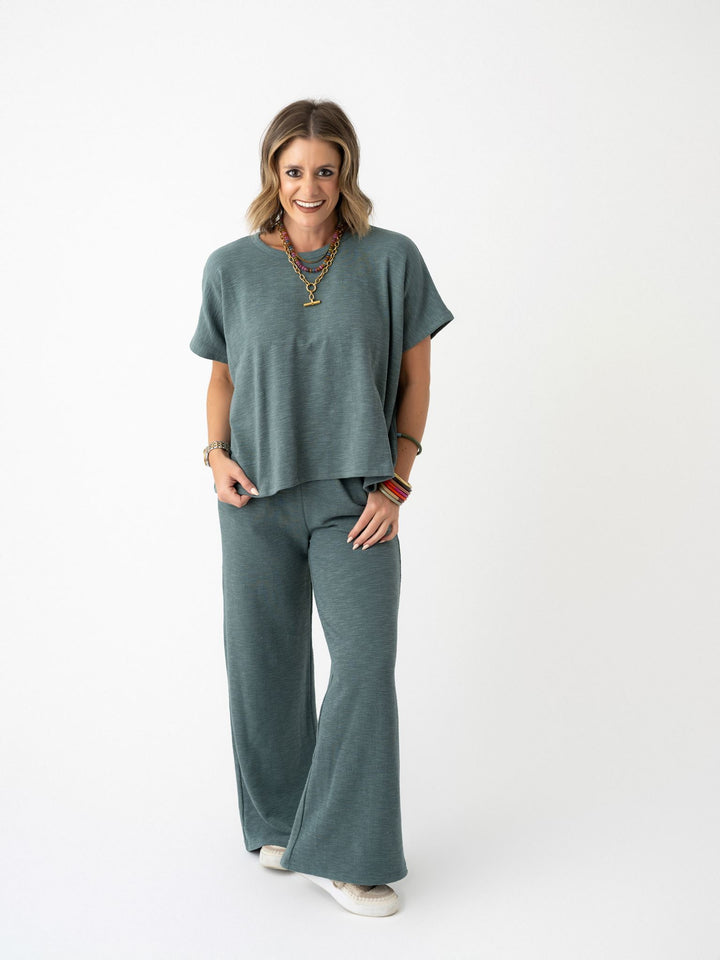 Modern Minimal Cotton Slub Pant Set
