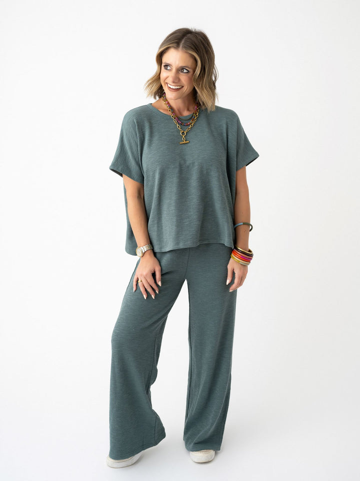 Modern Minimal Cotton Slub Pant Set