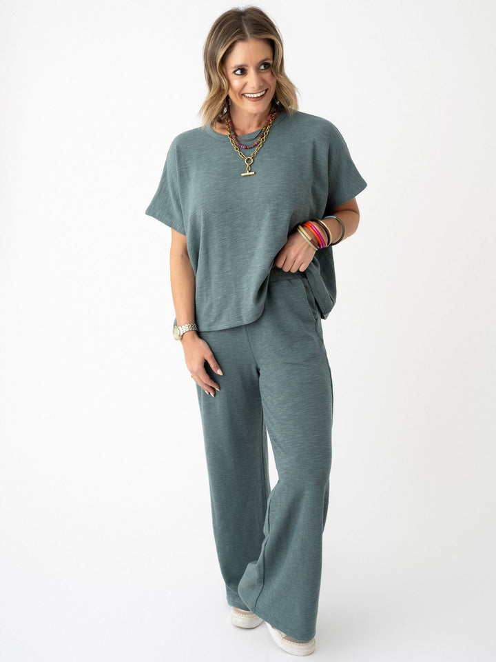 Modern Minimal Cotton Slub Pant Set