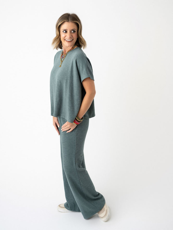 Modern Minimal Cotton Slub Pant Set