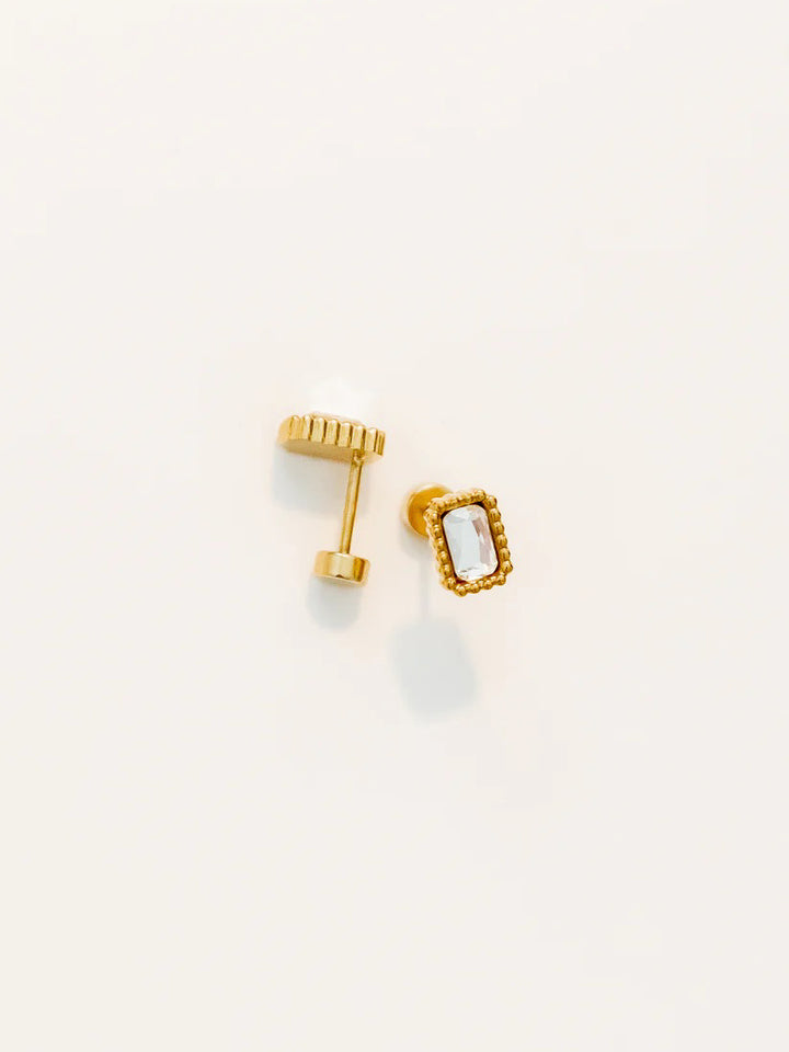 Madison Rectangle Screwback Earring