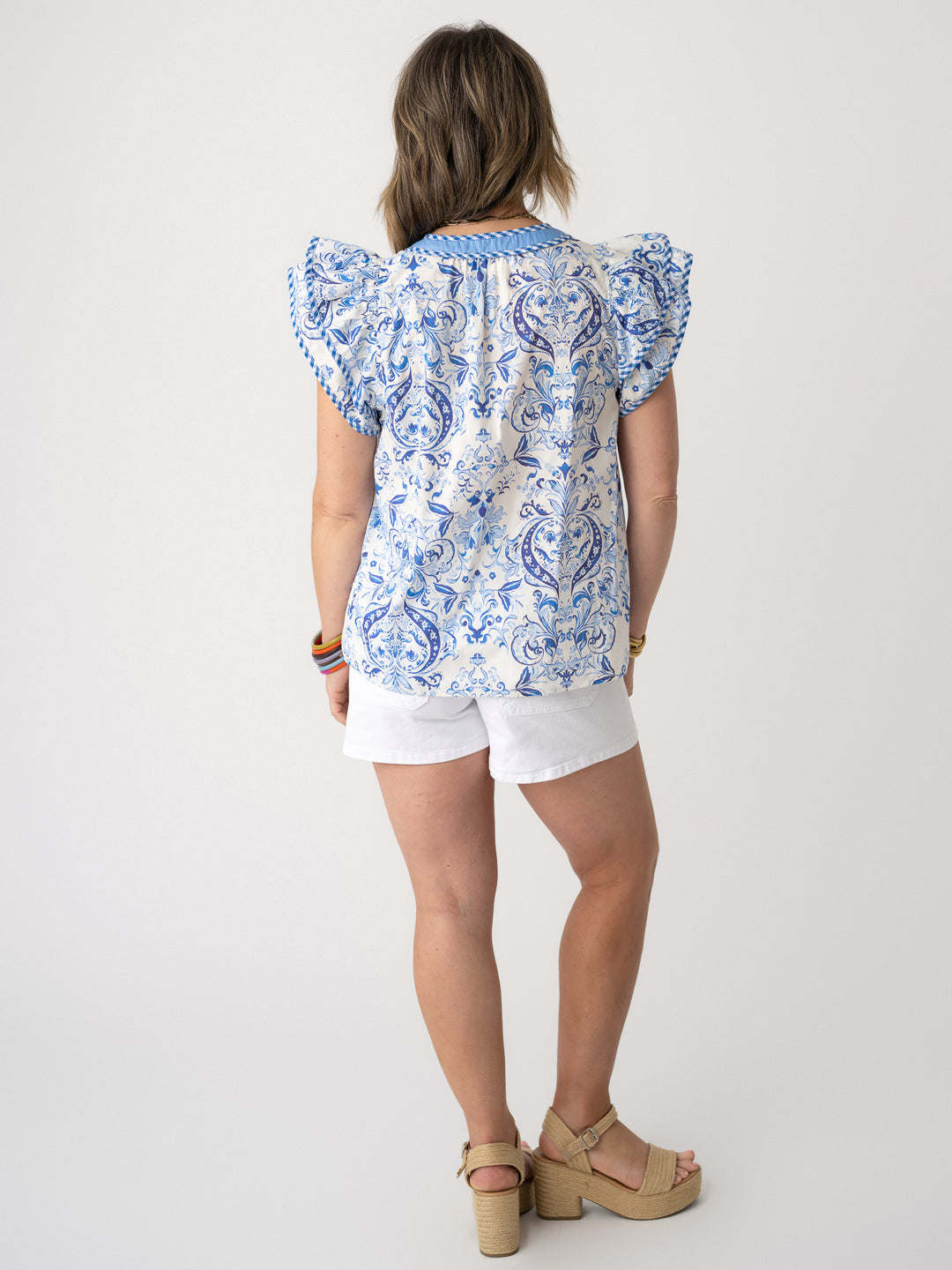 Blooms & Buttons Top