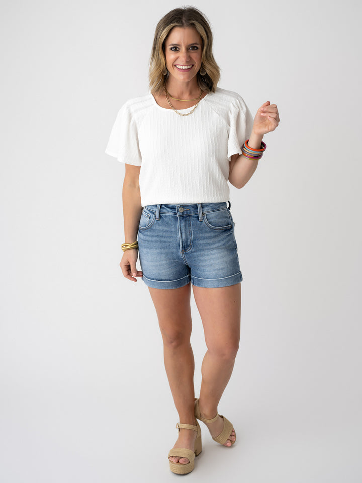 J21 Eleven High Rise Cuffed Shorts