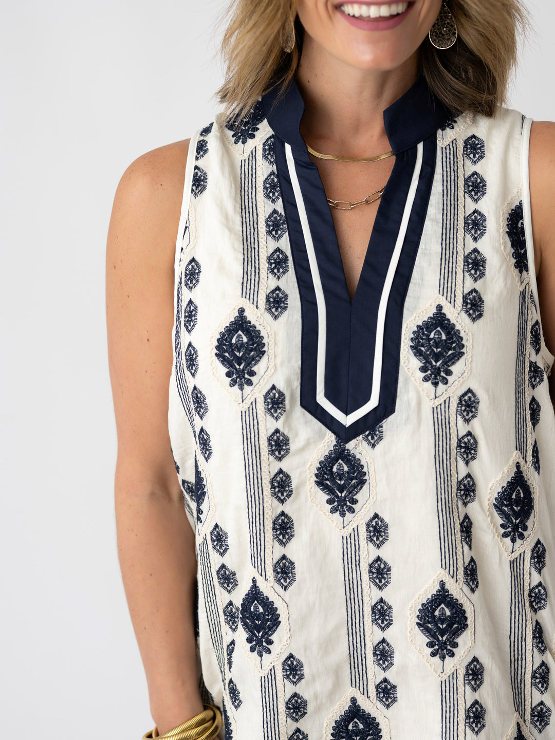 Sapphire Lace Sleeveless