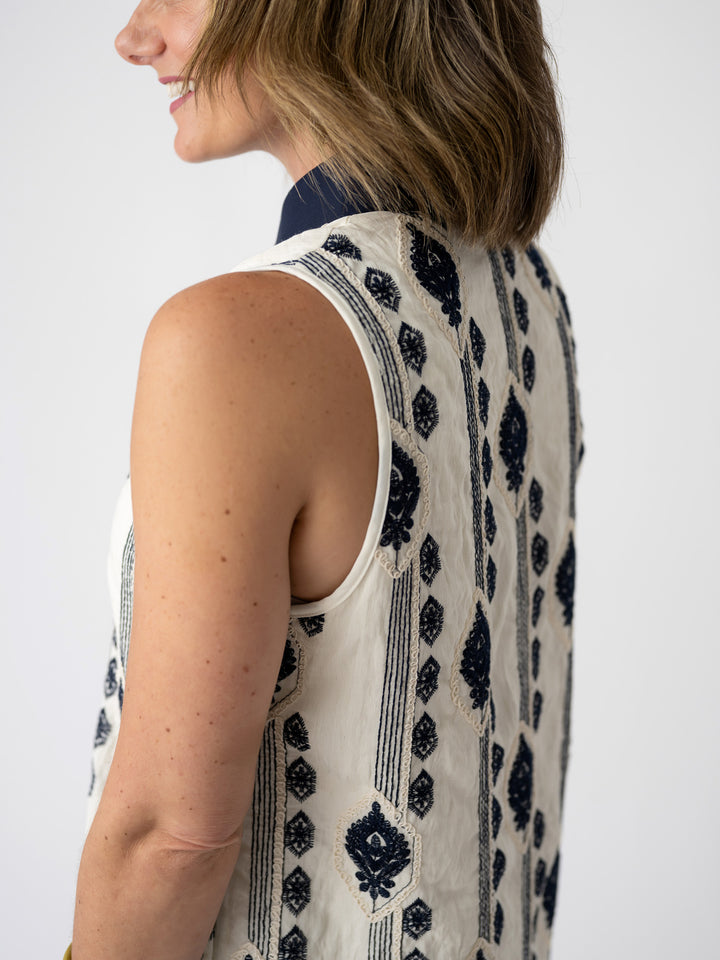 Sapphire Lace Sleeveless