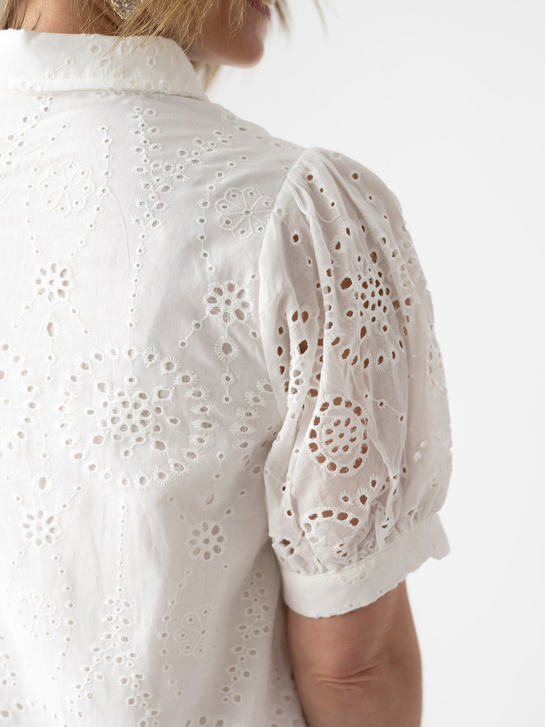 Breezy Eyelet Shirt Dress