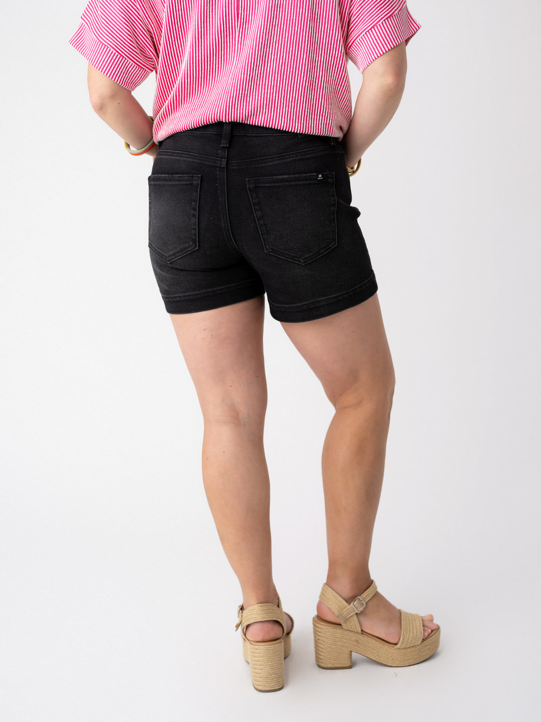 J21 Eleven Black High Rise Basic Shorts