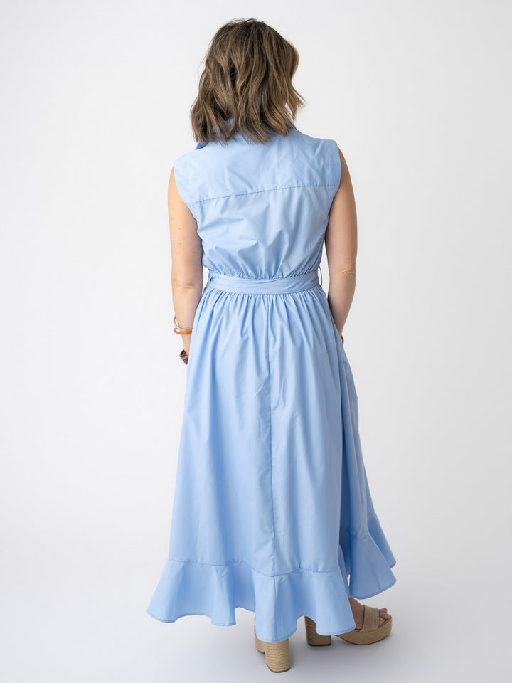Bluebonnet Breeze Wrap Dress