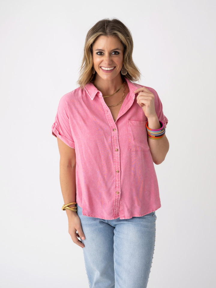 Cotton Candy Classic Button Up