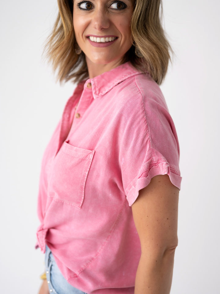 Cotton Candy Classic Button Up