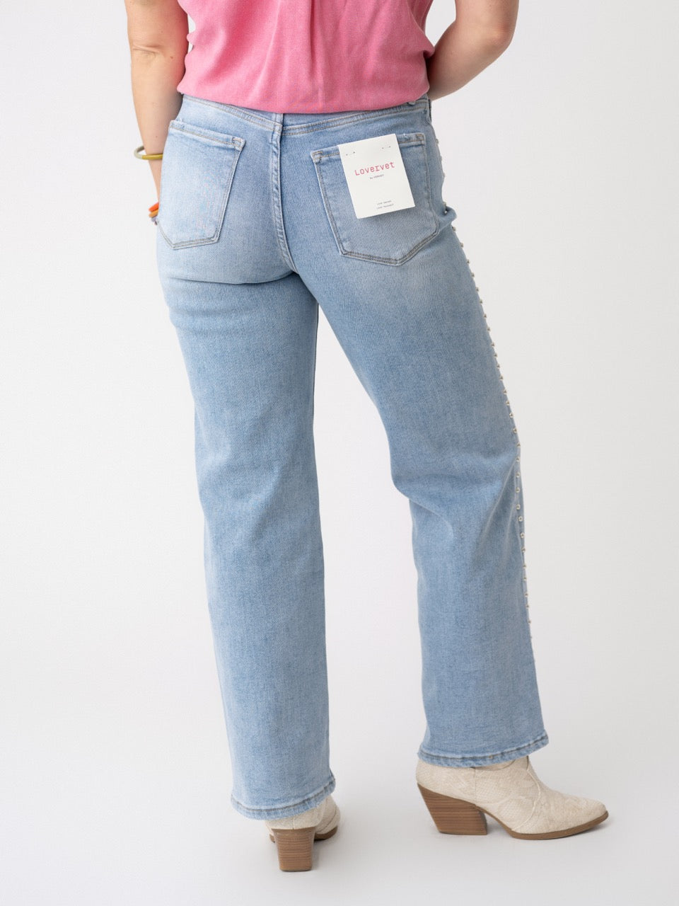 Lovervet High Rise Ankle Slim Wide with Nail Head