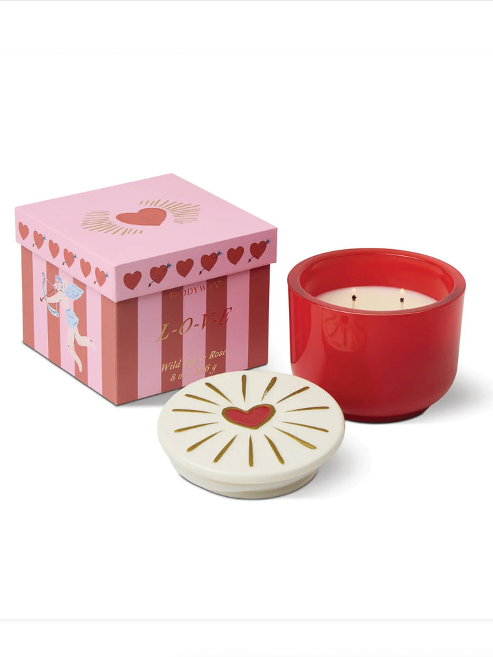Paddy Wax Love Heart Glass Candle
