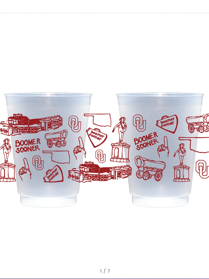 Oklahoma University Shatterproof Cups
