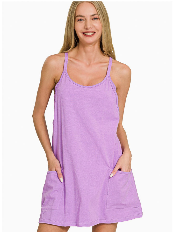 Cheer on Your Team Dress with Romper
