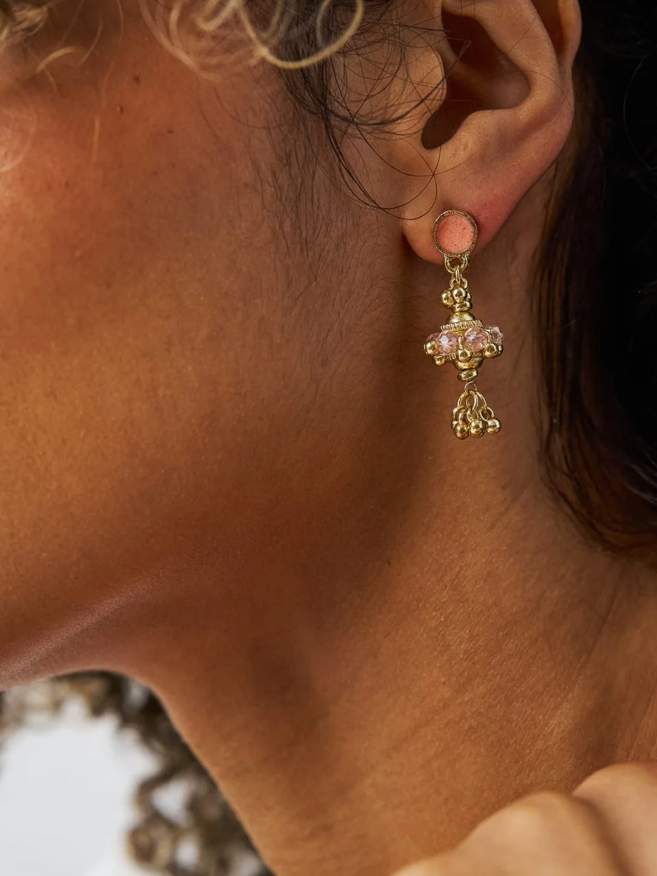 Jeannie Crystal & Enamel Dangle Earring