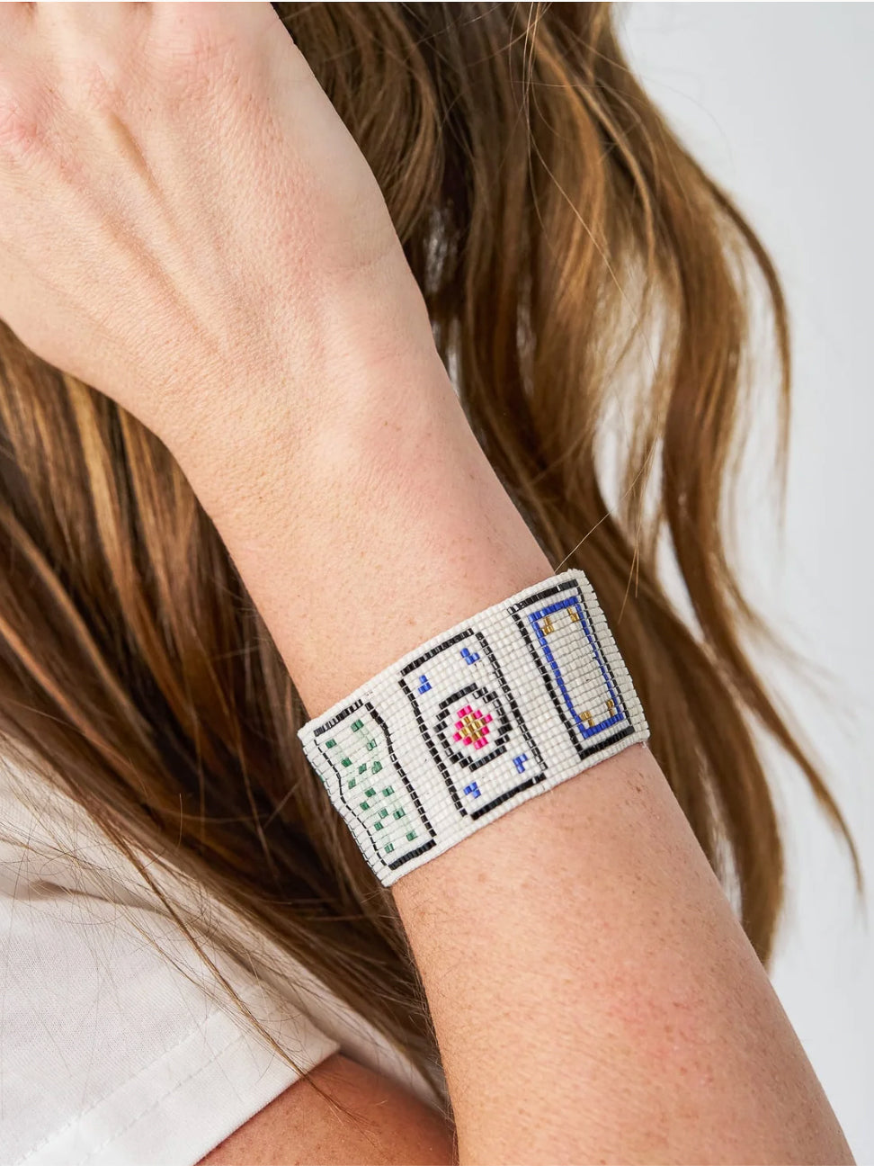 Brooklyn Beaded Stretch Mahjong Bracelet