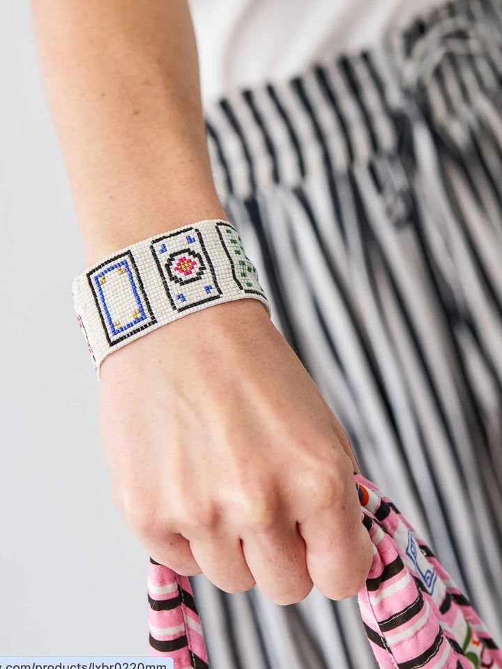 Brooklyn Beaded Stretch Mahjong Bracelet