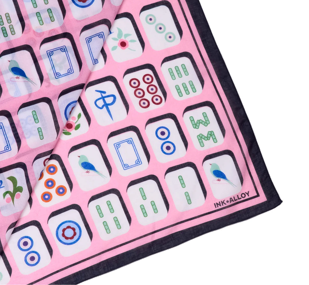 Olivia Mahjong Print Scarf