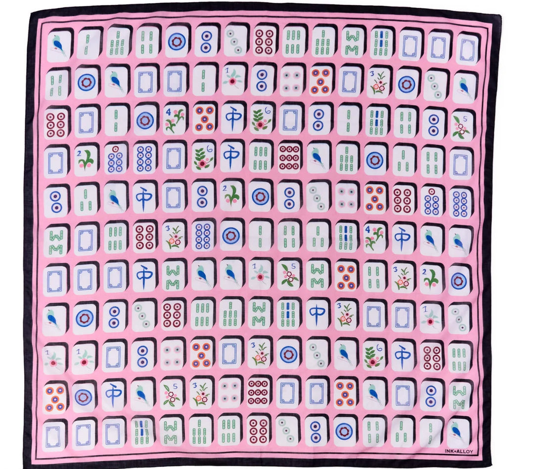 Olivia Mahjong Print Scarf