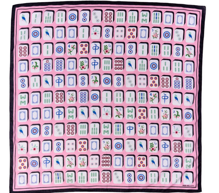 Olivia Mahjong Print Scarf