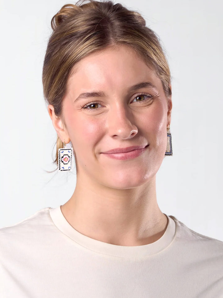 Lilly Beaded Mahjong Earrings