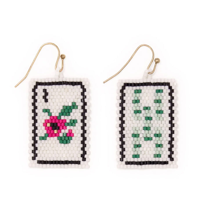 Tessa Beaded Mahjong Earrings