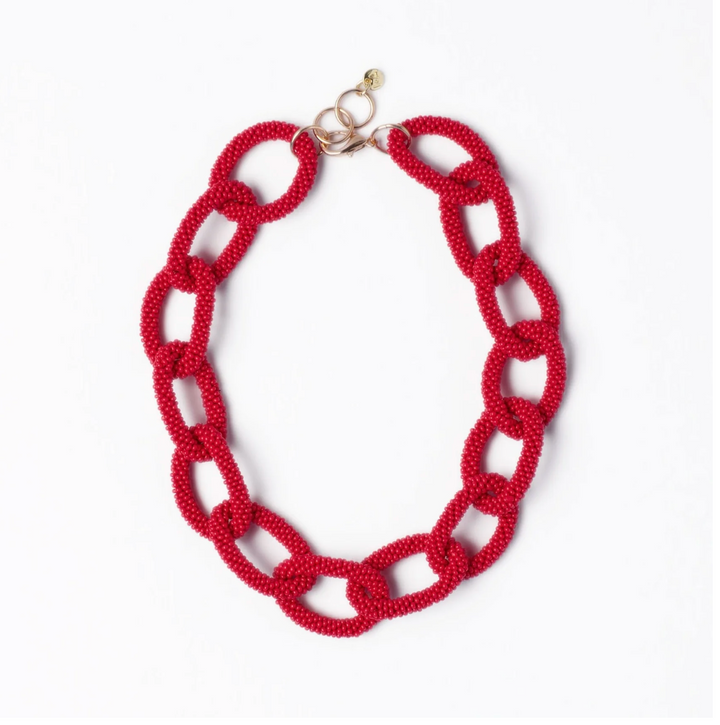 Jenna Chain Link Beaded Necklace