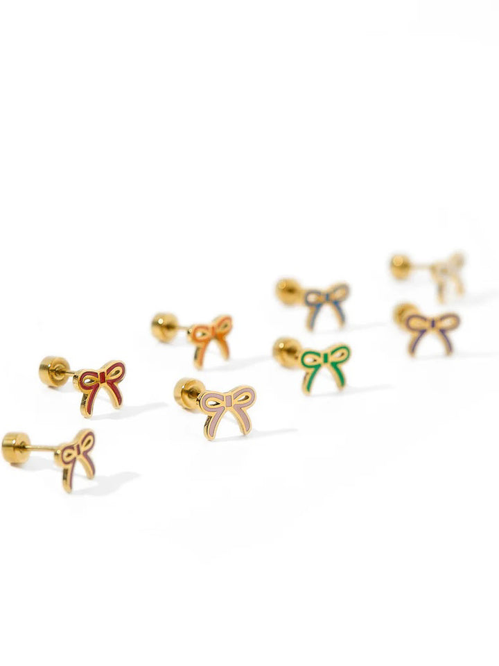 Sadie Bow Screwback Stud Earring 