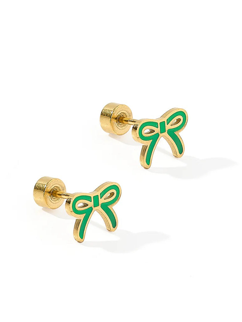 Sadie Bow Screwback Stud Earring 