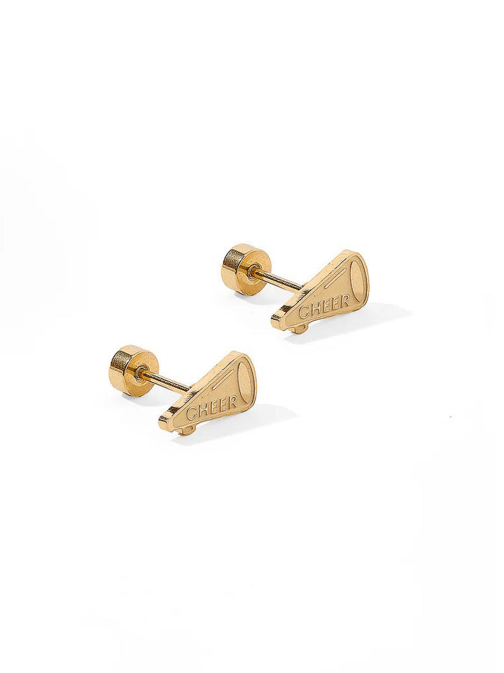 Cheer Megaphone Screwback Earring