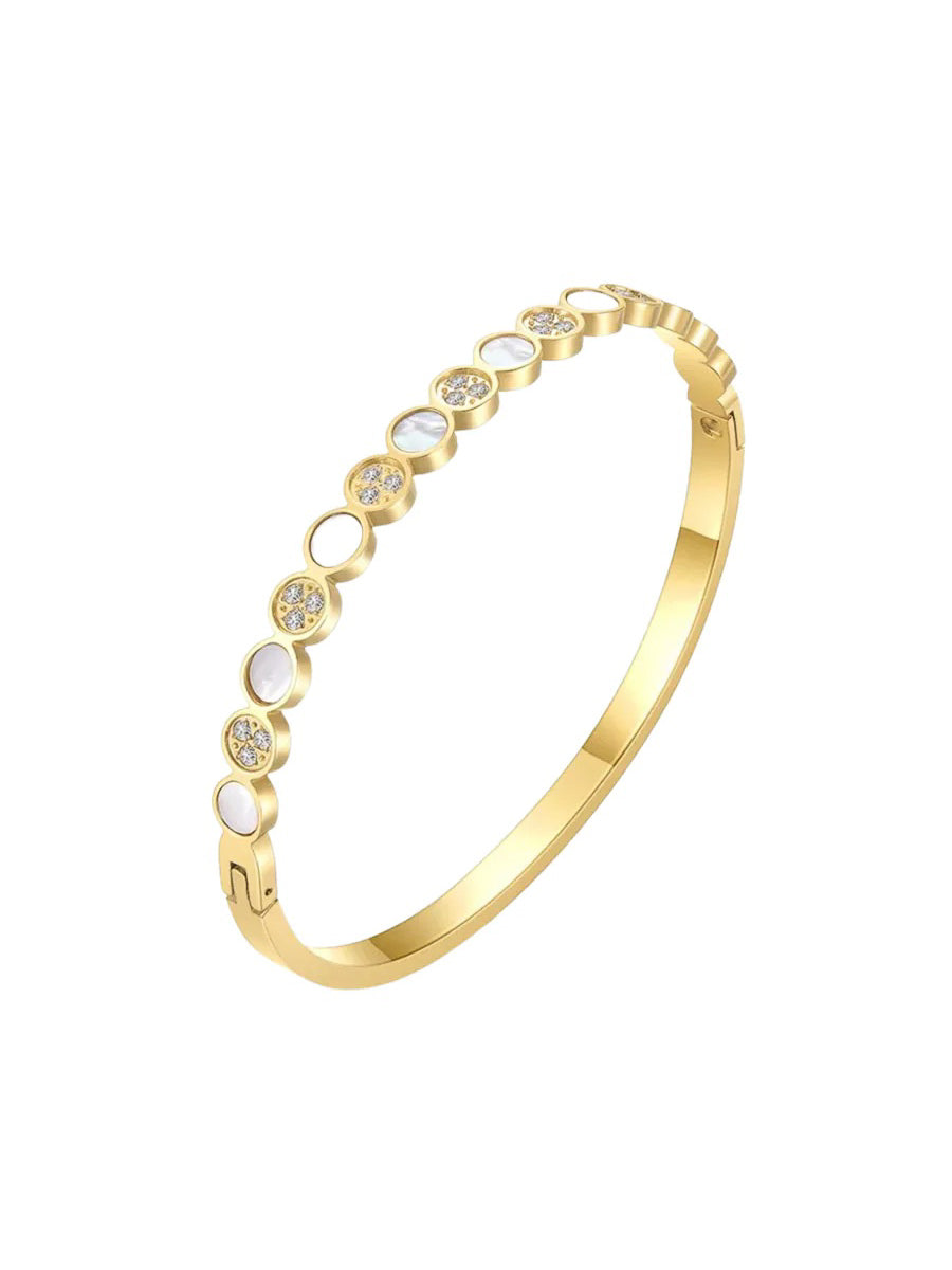 Pave Moonstone Bangle Bracelet