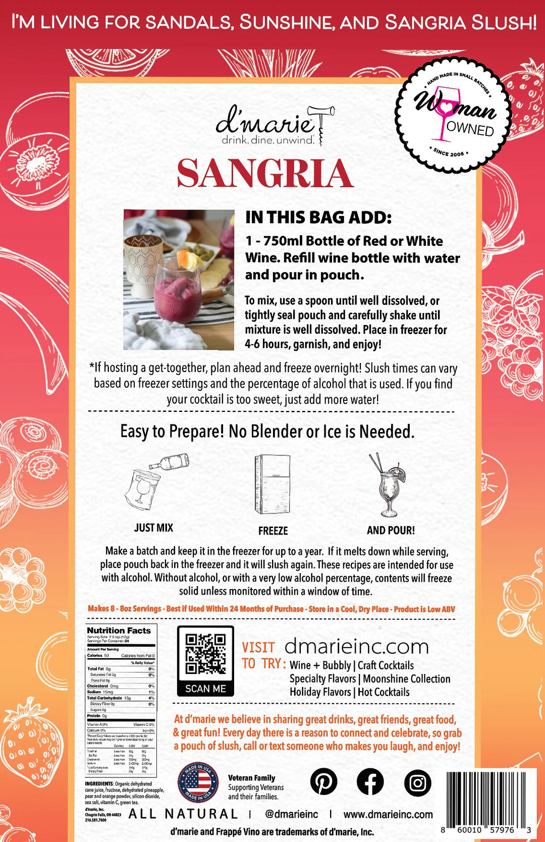 Sangria Craft Cocktail Slush
