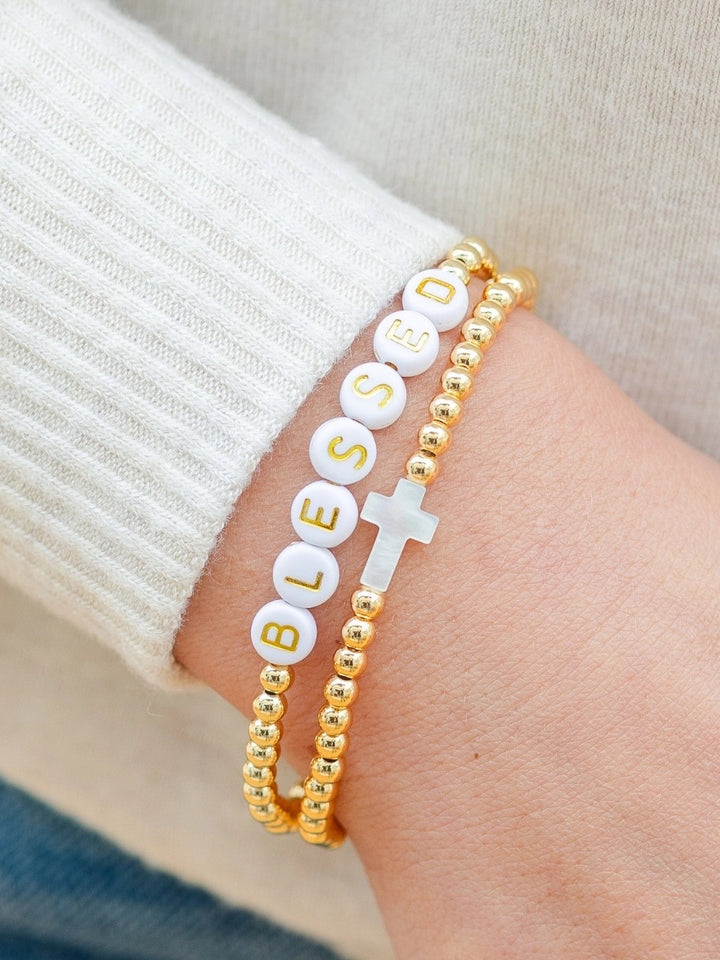 Blessed Stretch Bead Bracelet