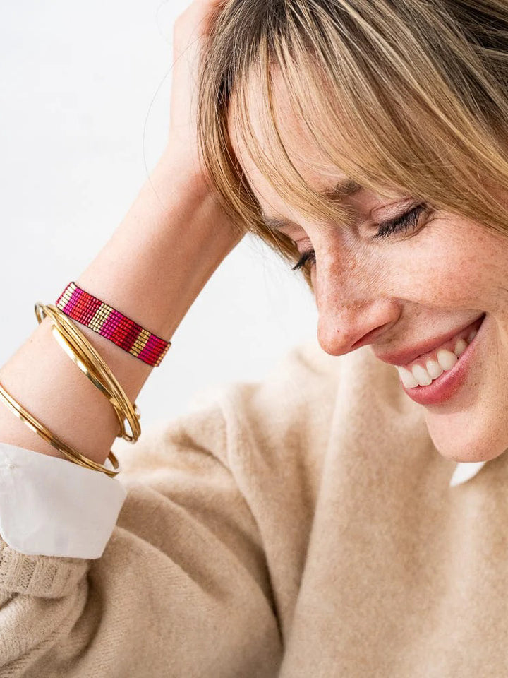 Alex Vertical Lines Stretch Bracelet