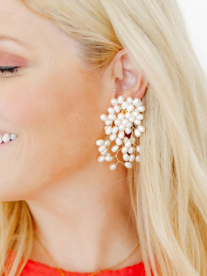 Ariel Pearl Spray Earrings