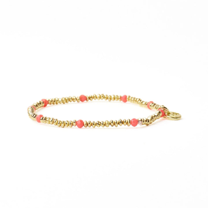 Ashley Brass & Crystal Stretch Bracelet