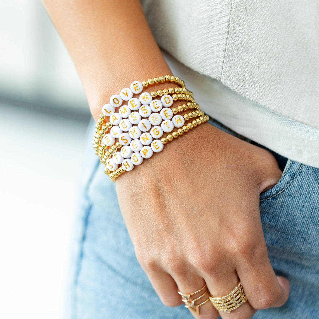 Blessed Stretch Bead Bracelet