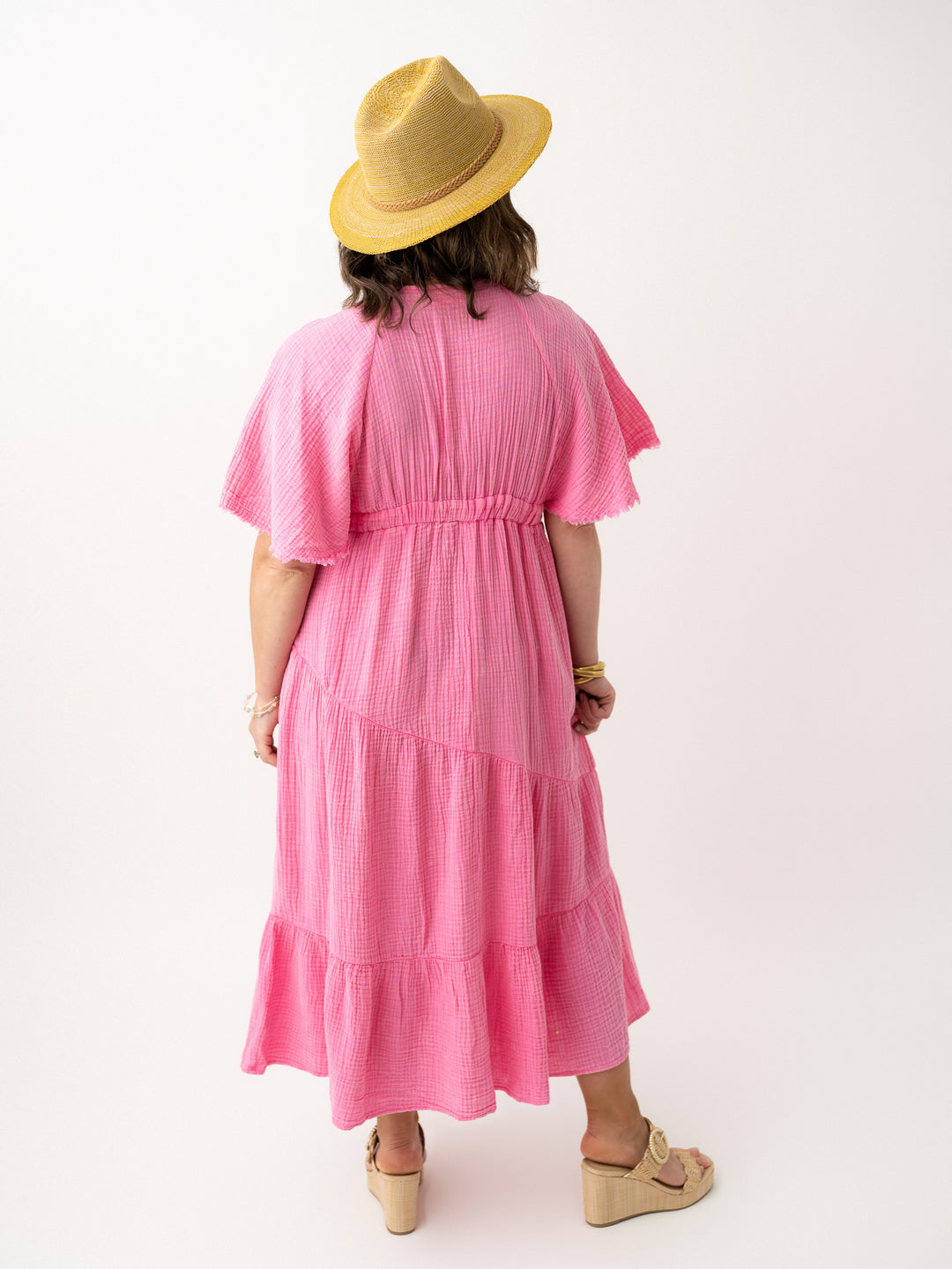 Gracie Gauze Smocked Midi Dress