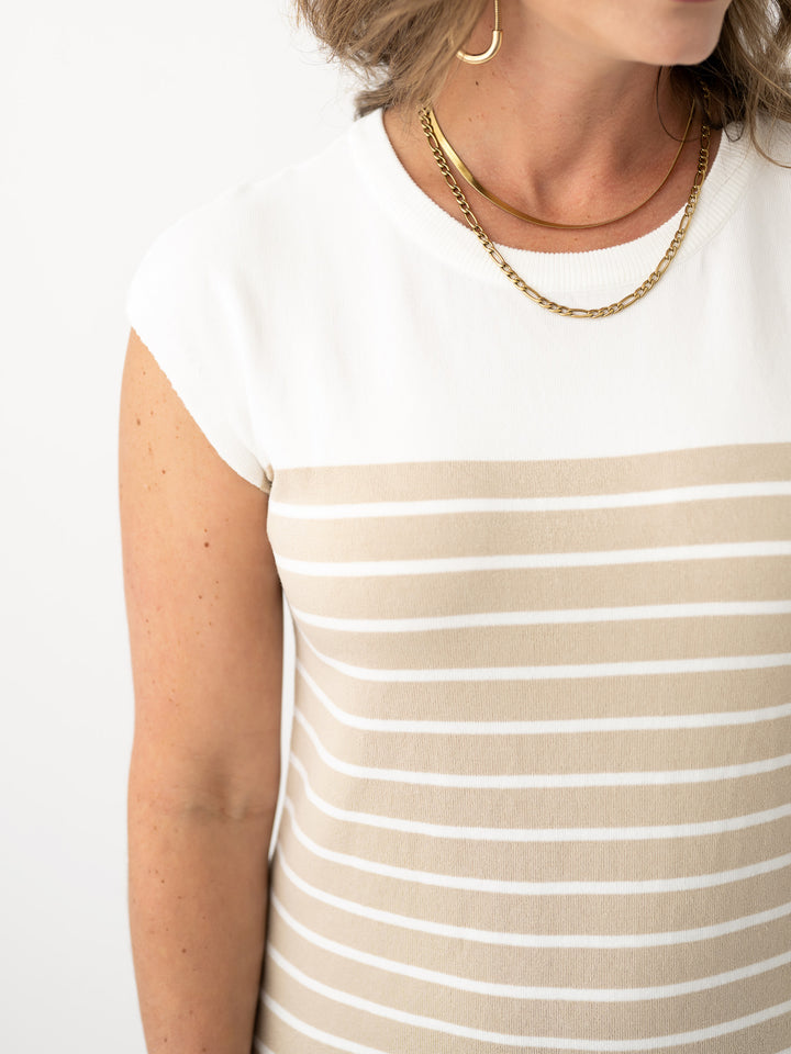 Nora Neutral Drift Dress