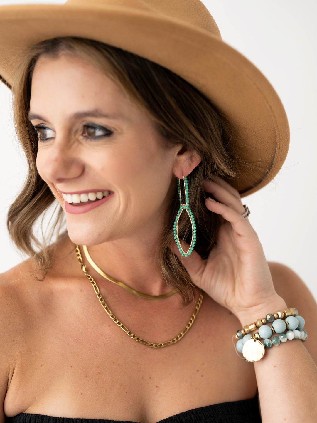 Tenerife Sea Outlined Statement Earring