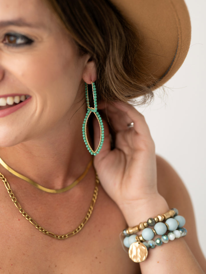 Tenerife Sea Outlined Statement Earring