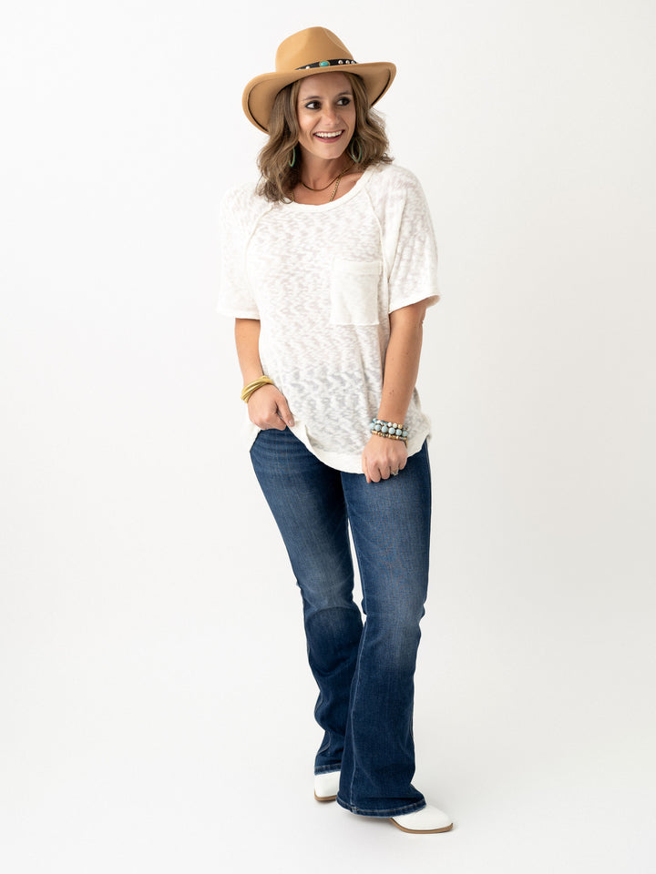 Tiffany Textured Pocket Top