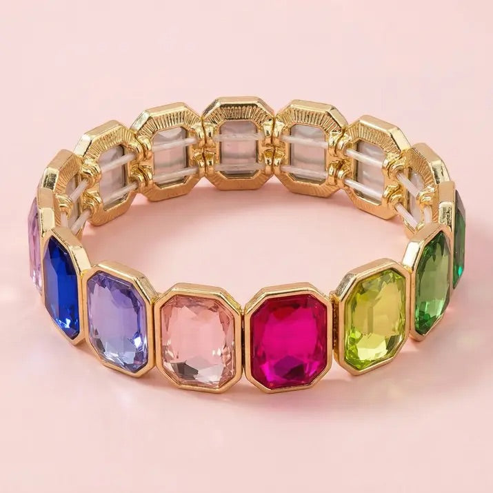 Multicolor Stone Stretch Bracelet