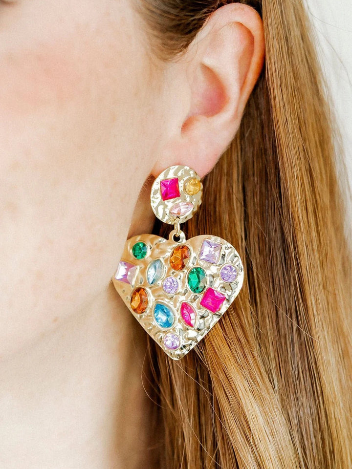 Linny Co Cheri Heart Statement Earring