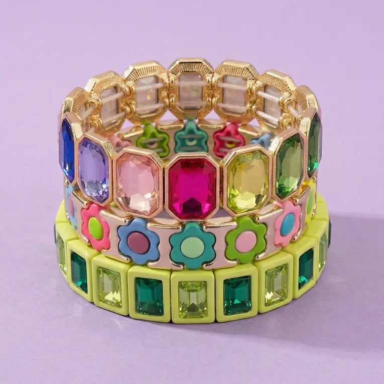 Multicolor Stone Stretch Bracelet