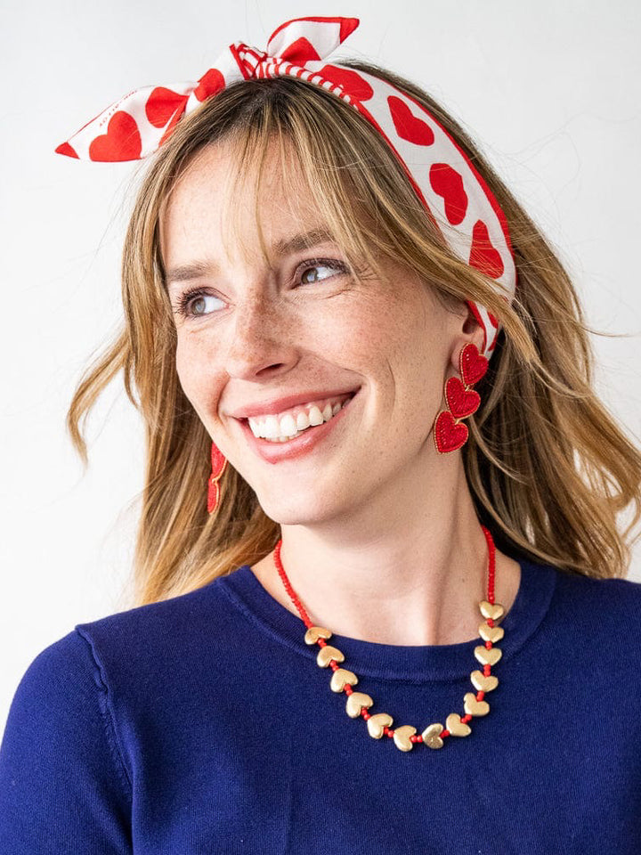 Haddie 3 Heart Drop Earrings